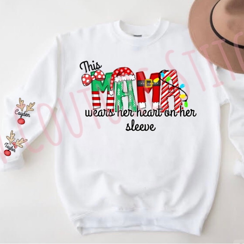 Custom Christmas mama shirt.
